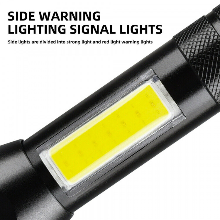 Lommelykt med nødhammer