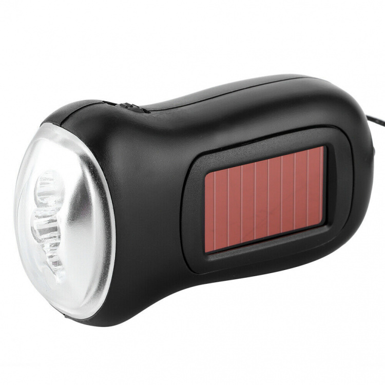 Hånddrevet LED-lommelykt, Svart