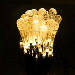 Solcelledrevet LED-lyskæde, 12 m