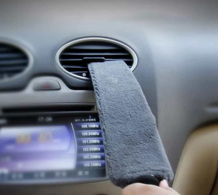 Glatt støvklaff til bilen, Grå