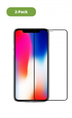 2-Pack iPhone 14 Plus skjermbeskytter i 9H herdet glass, svart ram 2-Pack iPhone 14 Plus skjermbeskytter i 9H herdet glass, svart ram