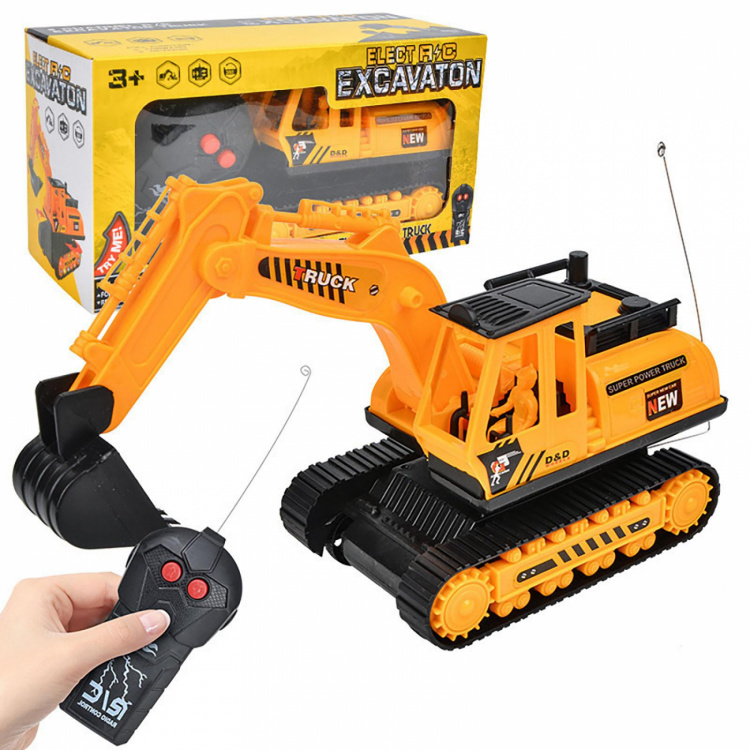 R/C radiostyrt gravemaskin med fjernkontroll