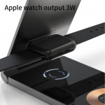Sammenleggbar og trådløs lader for smarttelefon, iWatch, Airpods