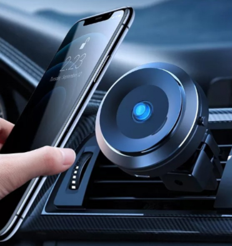 Mobilholder med elektrisk sugekoppfeste