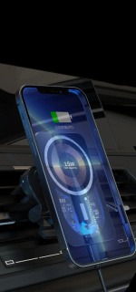 Trådløs ladeholder for bil iPhone 14, 15W