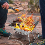 Praktisk & Sammenleggbar Grill, Sølv Praktisk & Sammenleggbar Grill, Sølv