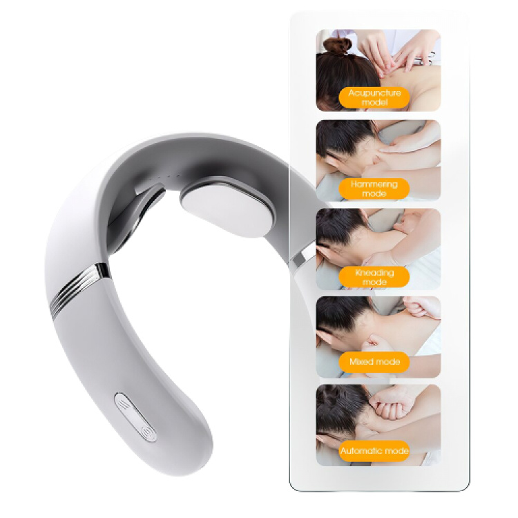 Smart skulder- og nakkemassasjeapparat elektrisk, hvit