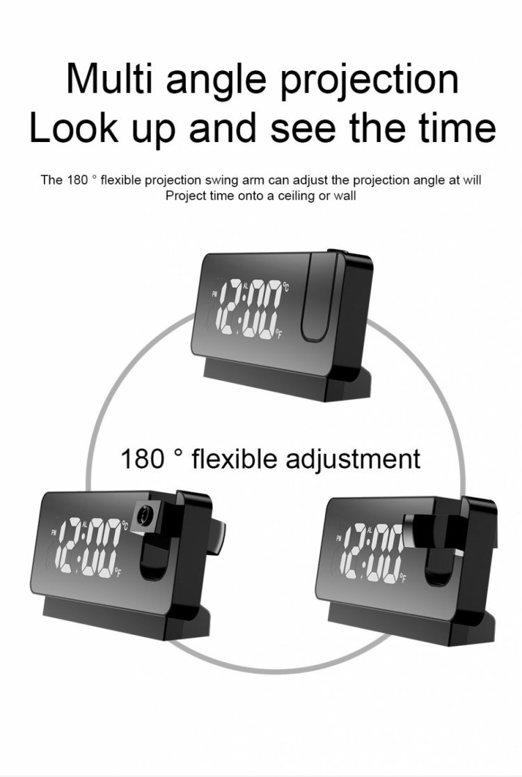 Vekkerklokke med projektor