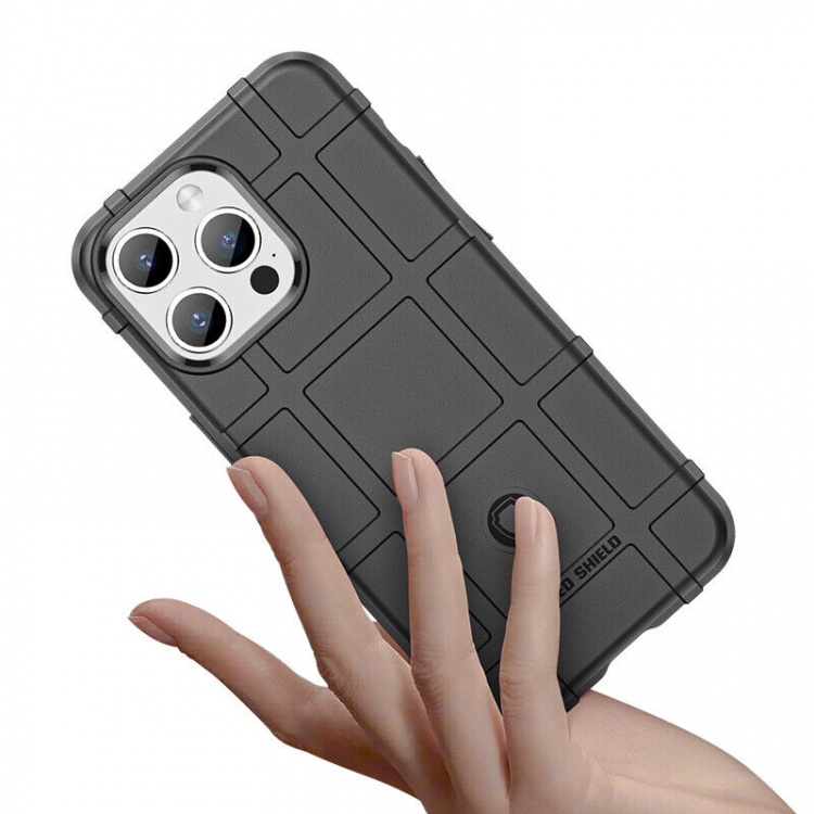 Støtsikkert etui til iPhone 15 Plus, svart