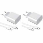 2-pakningslader for iPhone 15 / 16/ 17 / Android 20W med USB-C til USB-C - hurtiglader 2-pakningslader for iPhone 15 / 16/ 17 / Android 20W med USB-C til USB-C - hurtiglader