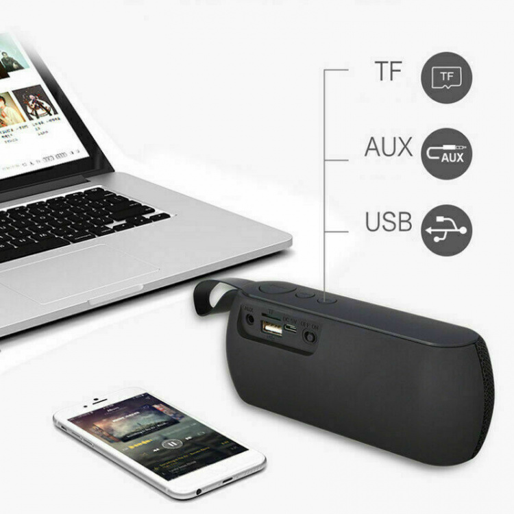 Q106 Trådløs høyttaler, Bluetooth, USB, rød