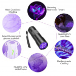 Lommelykt 12 stk LED, UV-lys