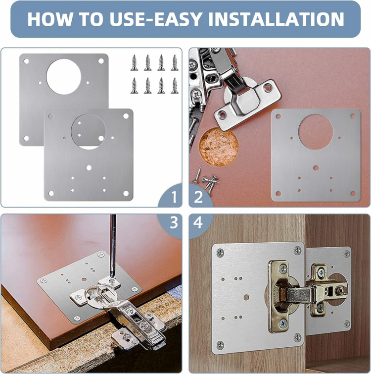 Reparasjonsplate for hengsler, 2-pk Reparasjonsplate for hengsler, 2-pk