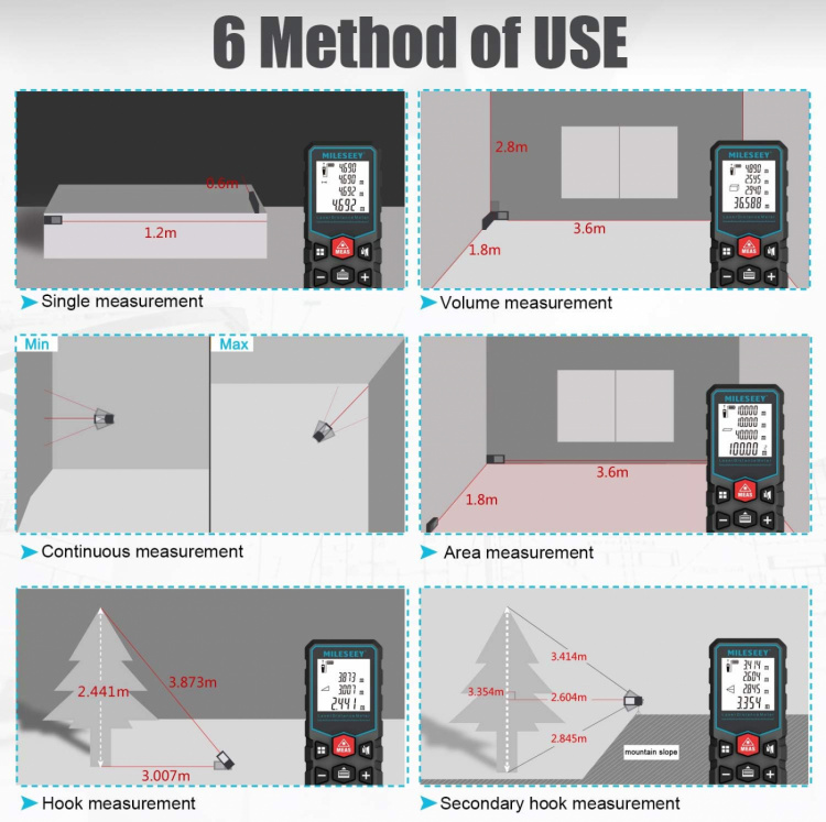 Laseravstandsmåler 40 m