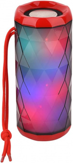 TG-167 Bluetooth-högtalare 5W med coola LED-ljuseffekter och dubbel bas, Röd TG-167 Bluetooth-högtalare 5W med coola LED-ljuseffekter och dubbel bas, Röd