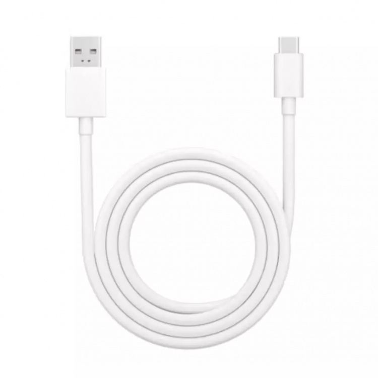 USB-A til USB-C lade- og synkroniseringskabel, 1 m, hvit