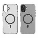 Halvtransparent etui med MagSafe for iPhone 16, svart Halvtransparent etui med MagSafe for iPhone 16, svart