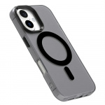 Halvtransparent etui med MagSafe for iPhone 16 Pro Max, svart