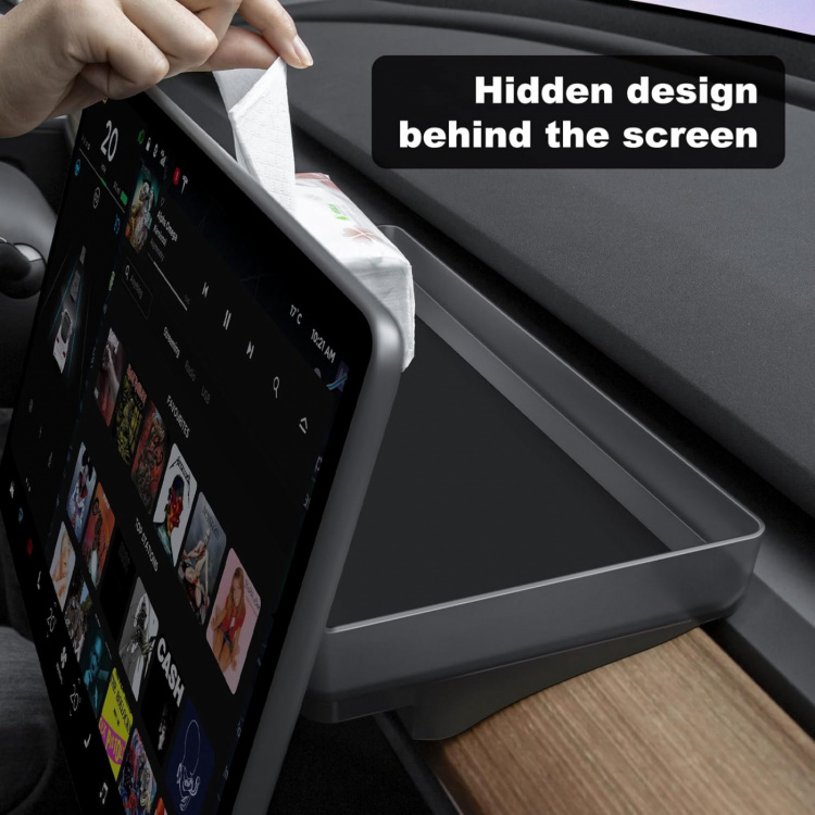 Oppbevaringsboks for bakre display, Tesla Model 3 og Y