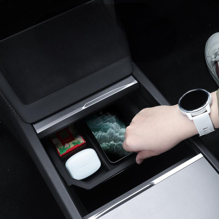 Oppbevaringsboks med sorteringsrom for Tesla Model 3 Highland