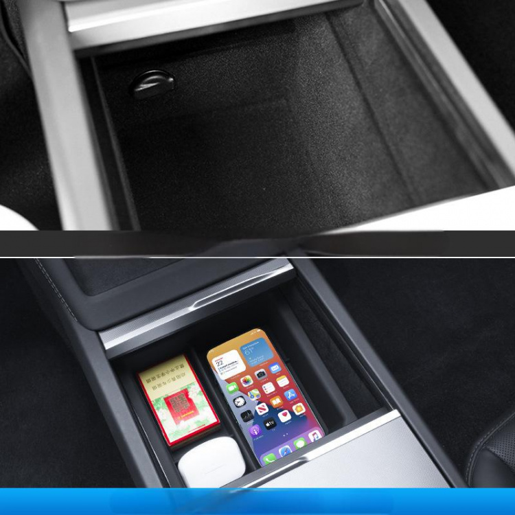 Oppbevaringsboks med sorteringsrom for Tesla Model 3 Highland