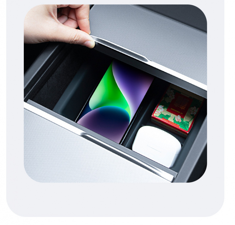 Oppbevaringsboks med sorteringsrom for Tesla Model 3 Highland