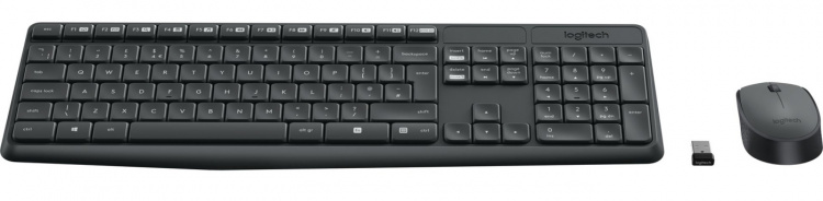 Logitech mK235 trådløst tastatur og mus Logitech mK235 trådløst tastatur og mus