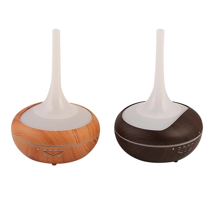 Luftfukter tre LED-lampe, Mørkt tre 240 ml