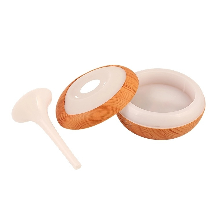 Luftfukter tre LED-lampe, Mørkt tre 240 ml