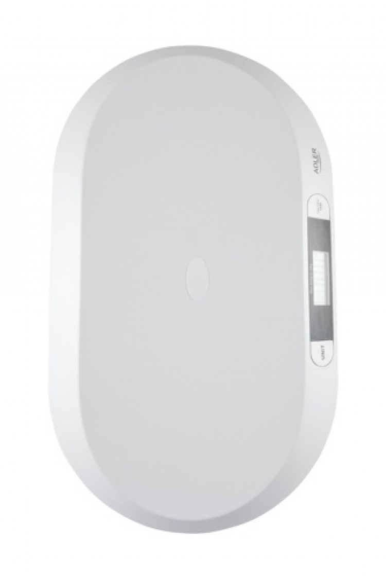 Adler hvit babyvekt med stor plattform