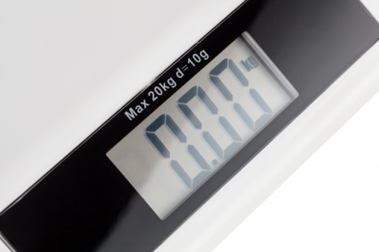 Adler hvit babyvekt med stor plattform