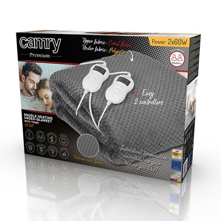 Camry Varmeteppe 150x160 cm Grå