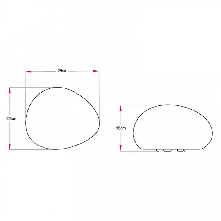 LightsOn Stein 25 cm dekorativ stein