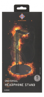 DELTACO GAMING Universal hodetelefonstativ, aluminum, antiskli, svart
