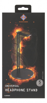 DELTACO GAMING Universal hodetelefonstativ, aluminum, antiskli, svart