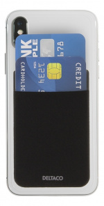 DELTACO Selvklebende kredittkortholder, 3M selvklebende, svart DELTACO Selvklebende kredittkortholder, 3M selvklebende, svart