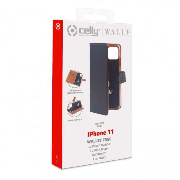 Celly Lommebokveske iPhone 11 Svart