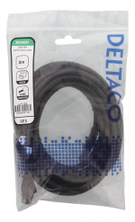 DELTACO U/UTP High Flex Cat6 patchkabel, 5m, flerkjerne, 24AWG, svart