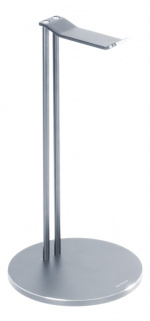 DELTACO Universelt hodetelefonstativ, aluminium, antiskli, sølv