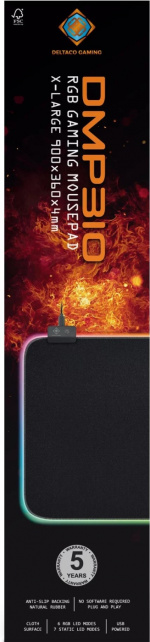DELTACO GAMING DMP310 RGB-musematte, 90x36cm, 13 LED moduser, svart DELTACO GAMING DMP310 RGB-musematte, 90x36cm, 13 LED moduser, svart