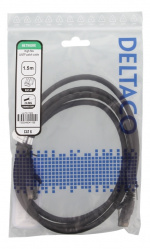 DELTACO U/UTP High Flex Cat6 patchkabel, 1,5m, multikjerne, 24AWG, svart DELTACO U/UTP High Flex Cat6 patchkabel, 1,5m, multikjerne, 24AWG, svart