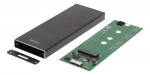 DELTACO Eksternt M.2-kabinett, USB 3.0, 5 Gbps, svart