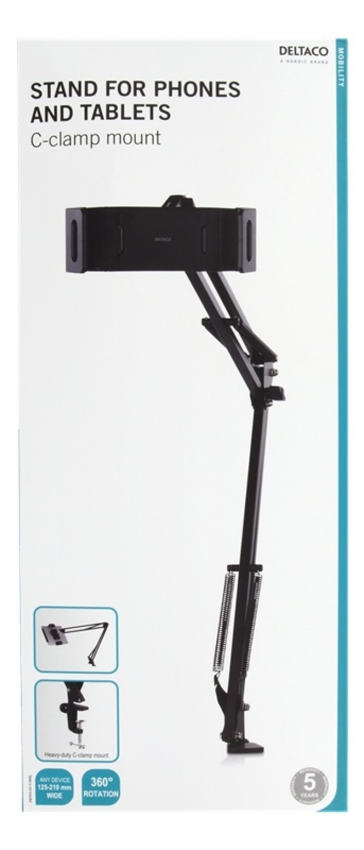 DELTACO Stativ for smarttelefoner og nettbrett 4