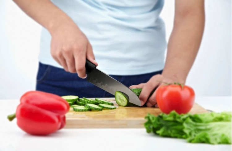 Progress knivsett med kokkekniv, brødkniv og allroundkniv