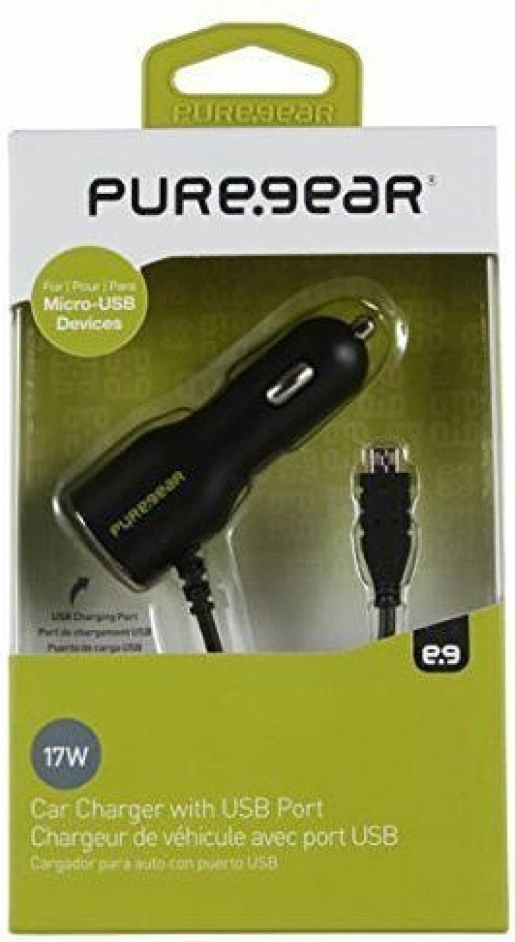 Pure Gear billader 3,4A Micro-USB, svart