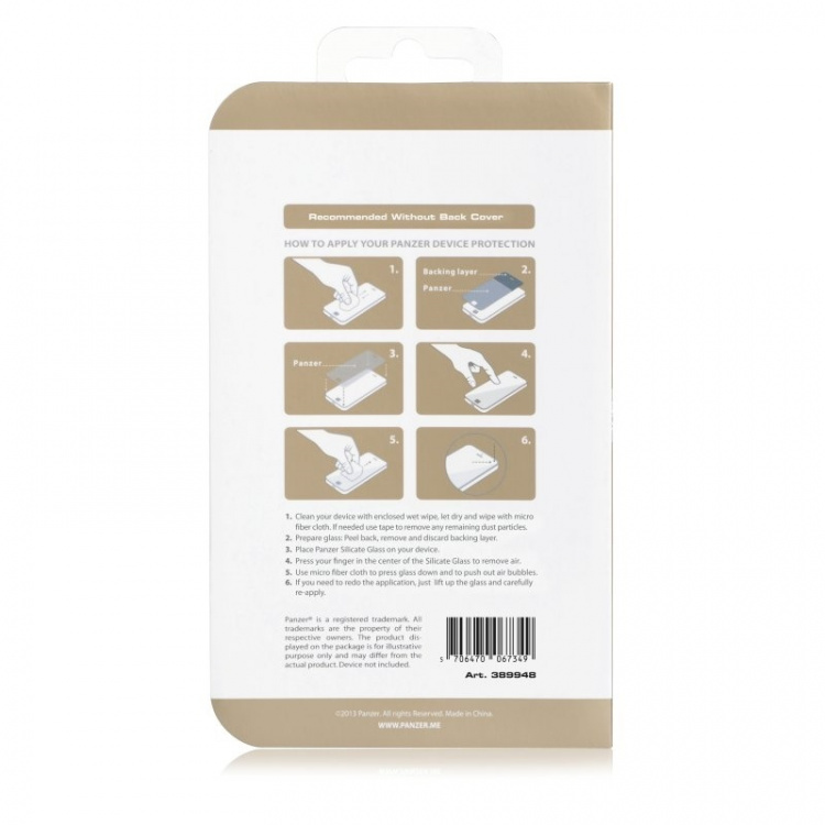 Panzer iPhone 6S/6 Plus, buet silikatglass, hvit Panzer iPhone 6S/6 Plus, buet silikatglass, hvit