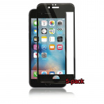 5-pakning iPhone 6S/6 Plus buet silikatglass, Panzer, svart