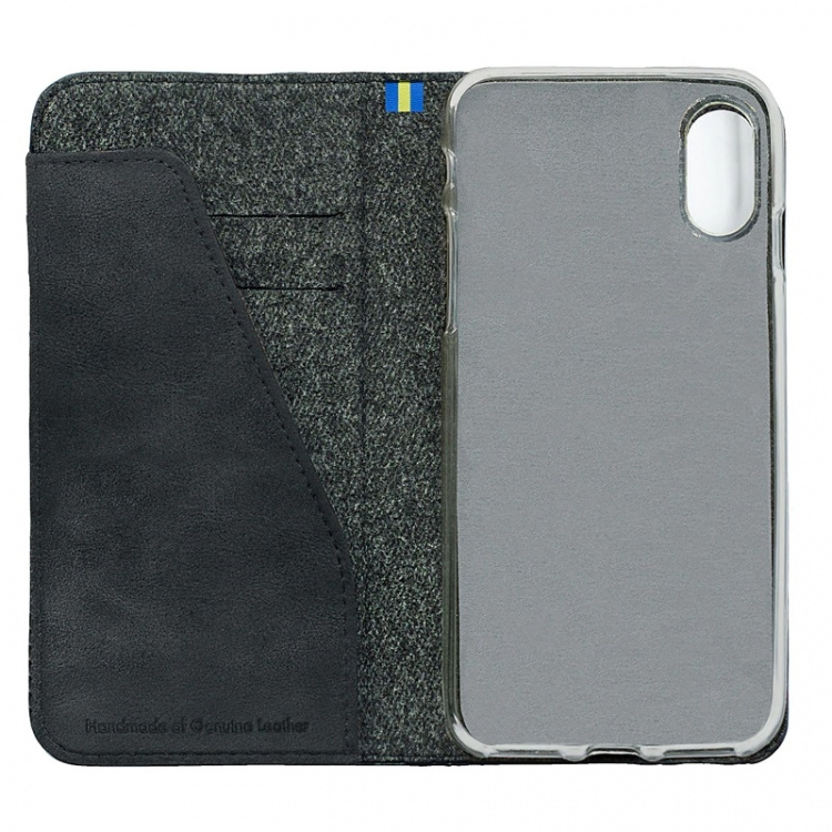 Krusell Sunne FolioCase Wallet Case for iPhone X/Xs, svart Krusell Sunne FolioCase Wallet Case for iPhone X/Xs, svart