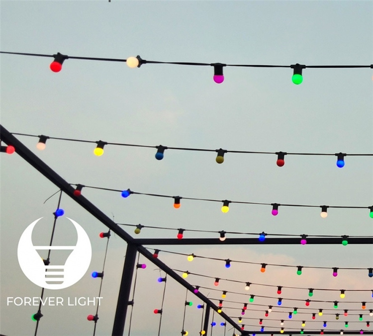 Forever Light Lyskæde med plass til 10 lys, 12 m E27 IP65 Forever Light Lyskæde med plass til 10 lys, 12 m E27 IP65
