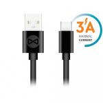 Forever-kabel USB - USB-C 1,0 m 3A, svart Forever-kabel USB - USB-C 1,0 m 3A, svart